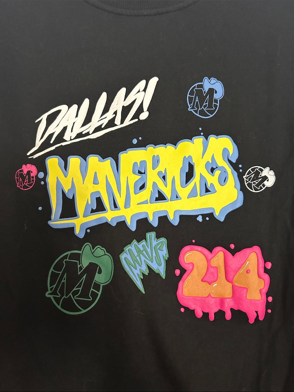 Mitchell & Ness Dallas Maverick Slap Sticker Pullover Sweatshirt - Picture 2 of 5